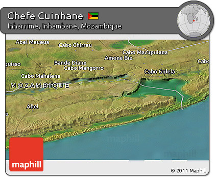 Satellite Panoramic Map of Chefe Cuinhane