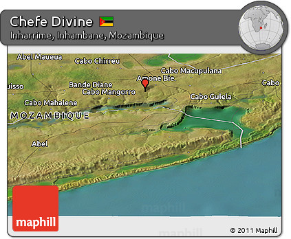 Satellite Panoramic Map of Chefe Divine