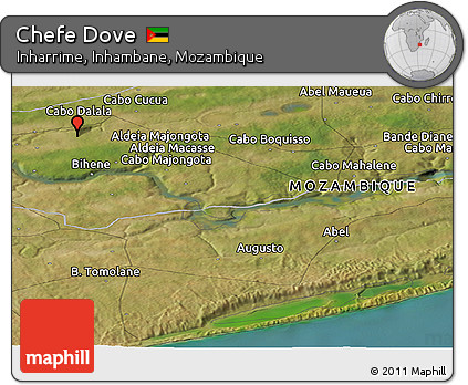 Satellite Panoramic Map of Chefe Dove