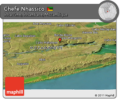 Satellite Panoramic Map of Chefe Nhassico