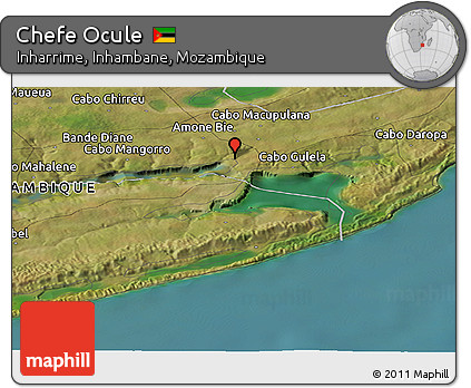 Satellite Panoramic Map of Chefe Ocule