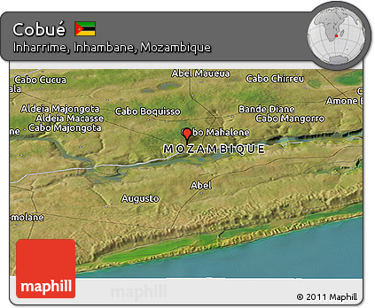 Satellite Panoramic Map of Cobué