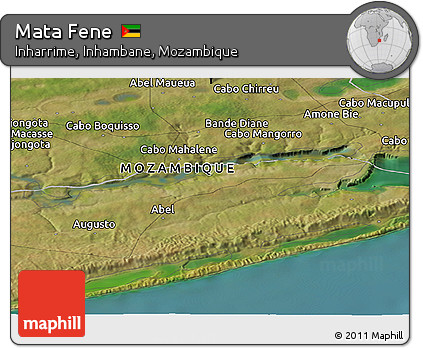Satellite Panoramic Map of Mata Fene
