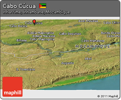 Satellite Panoramic Map of Cabo Cúcua