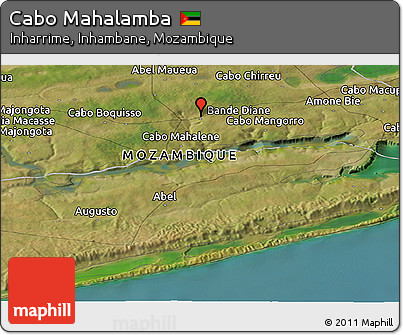 Satellite Panoramic Map of Cabo Mahalamba