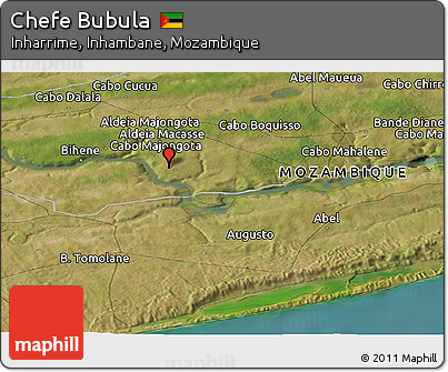 Satellite Panoramic Map of Chefe Bubula