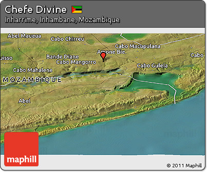 Satellite Panoramic Map of Chefe Divine
