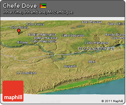 Satellite Panoramic Map of Chefe Dove