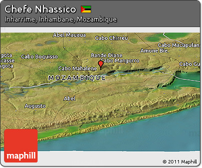 Satellite Panoramic Map of Chefe Nhassico