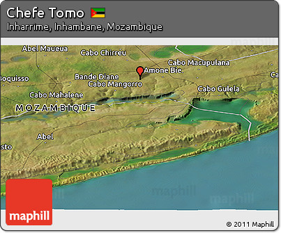 Satellite Panoramic Map of Chefe Tomo