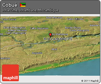 Satellite Panoramic Map of Cobué