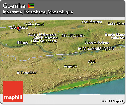 Satellite Panoramic Map of Goenha