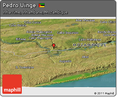 Satellite Panoramic Map of Pedro Uinge