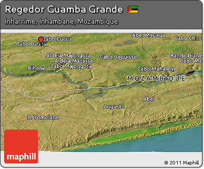 Satellite Panoramic Map of Regedor Guamba Grande