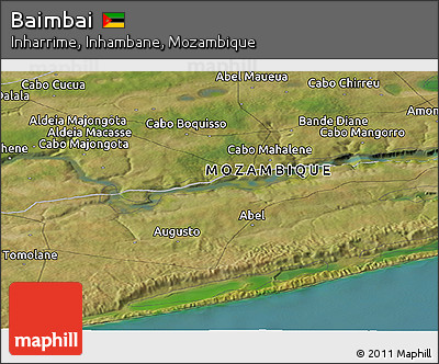 Satellite Panoramic Map of Baimbai