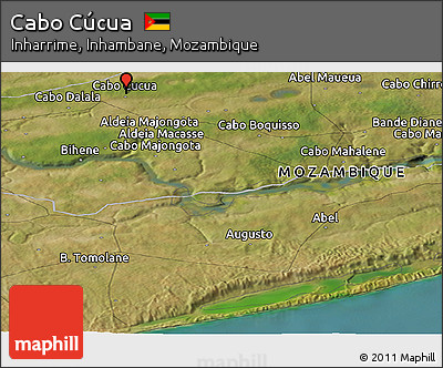 Satellite Panoramic Map of Cabo Cúcua