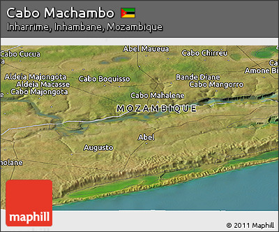 Satellite Panoramic Map of Cabo Machambo