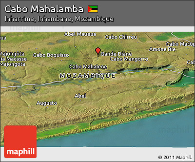 Satellite Panoramic Map of Cabo Mahalamba