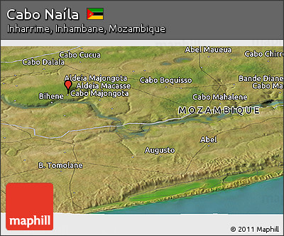 Satellite Panoramic Map of Cabo Naíla