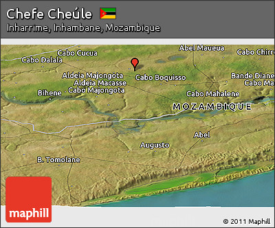 Satellite Panoramic Map of Chefe Cheúle