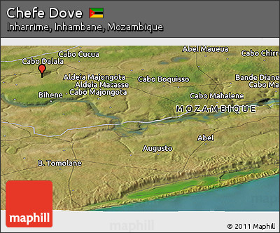 Satellite Panoramic Map of Chefe Dove