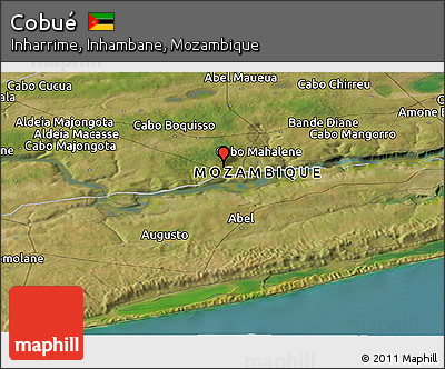 Satellite Panoramic Map of Cobué