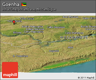 Satellite Panoramic Map of Goenha