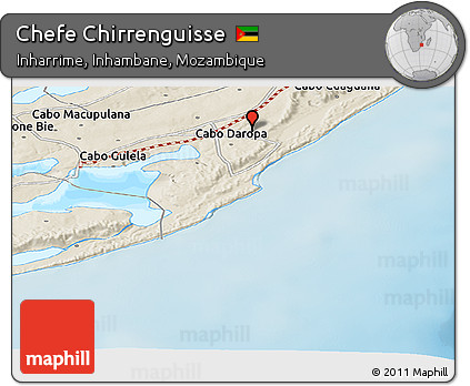 Shaded Relief Panoramic Map of Chefe Chirrenguisse