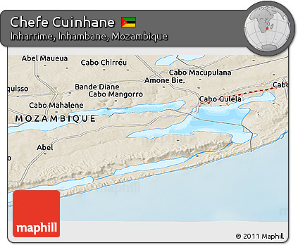Shaded Relief Panoramic Map of Chefe Cuinhane