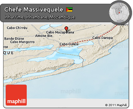 Shaded Relief Panoramic Map of Chefe Massivequele