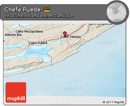 Shaded Relief Panoramic Map of Chefe Puede