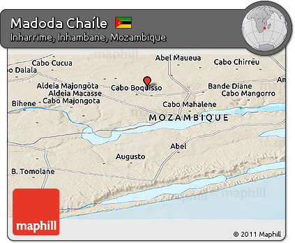 Shaded Relief Panoramic Map of Madoda Chaíle
