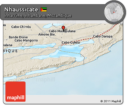 Shaded Relief Panoramic Map of Nhaussicate