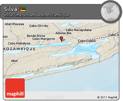 Shaded Relief Panoramic Map of Silva