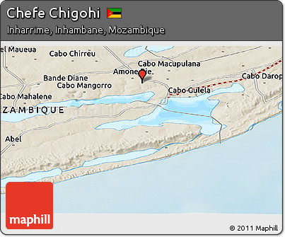 Shaded Relief Panoramic Map of Chefe Chigohi