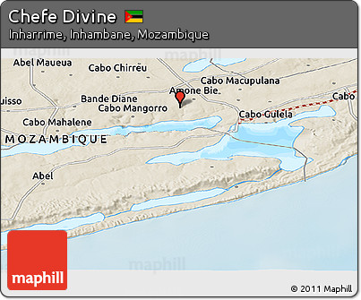 Shaded Relief Panoramic Map of Chefe Divine