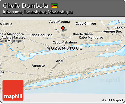 Shaded Relief Panoramic Map of Chefe Dombola