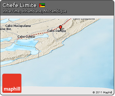 Shaded Relief Panoramic Map of Chefe Limite