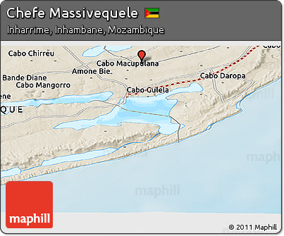 Shaded Relief Panoramic Map of Chefe Massivequele