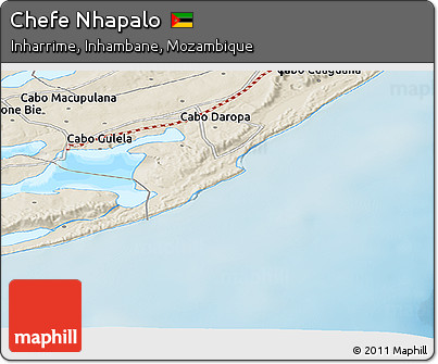 Shaded Relief Panoramic Map of Chefe Nhapalo