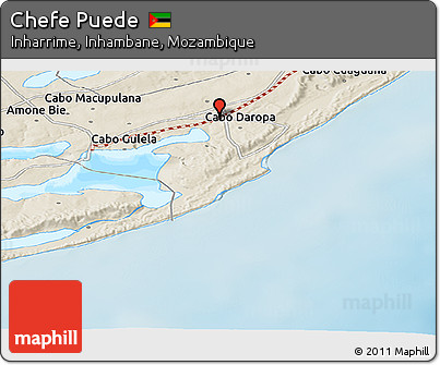 Shaded Relief Panoramic Map of Chefe Puede
