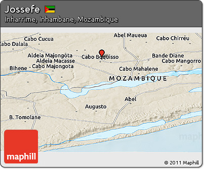 Shaded Relief Panoramic Map of Jossefe