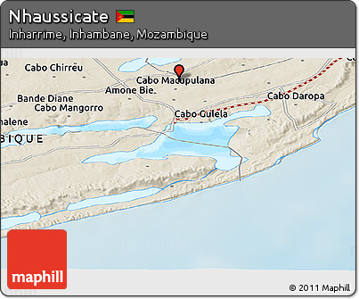 Shaded Relief Panoramic Map of Nhaussicate