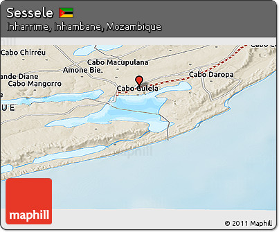 Shaded Relief Panoramic Map of Sessele