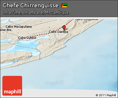 Shaded Relief Panoramic Map of Chefe Chirrenguisse