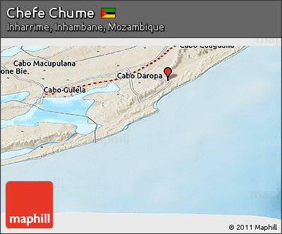 Shaded Relief Panoramic Map of Chefe Chume