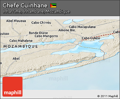 Shaded Relief Panoramic Map of Chefe Cuinhane