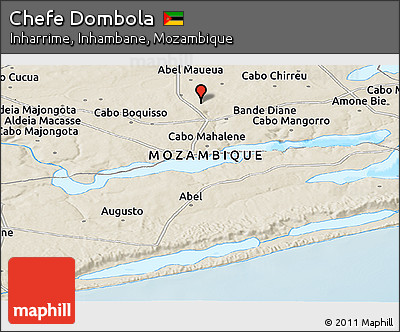 Shaded Relief Panoramic Map of Chefe Dombola