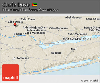 Shaded Relief Panoramic Map of Chefe Dove