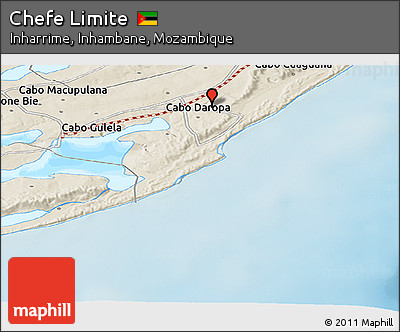 Shaded Relief Panoramic Map of Chefe Limite